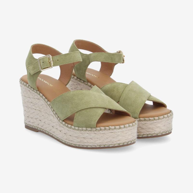 MINA SANDALE W - SUEDE - GREEN